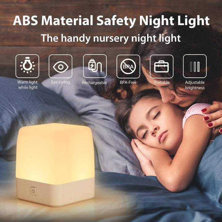 IZETIANZHE Night Light for Kids, LED Touch Baby Egg Light for Nursery, Dimmable Nightlight for Bedroom Nursery Lamp Rechargeable Portable Night Light with Memory Function Bedside Light