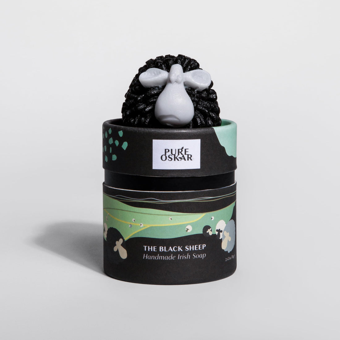 Pure Oskar Handmade Black Sheep Irish Soap Natural Moisturizing Ingredients Cute Quirky Fun Irish Box Gift Made in Ireland