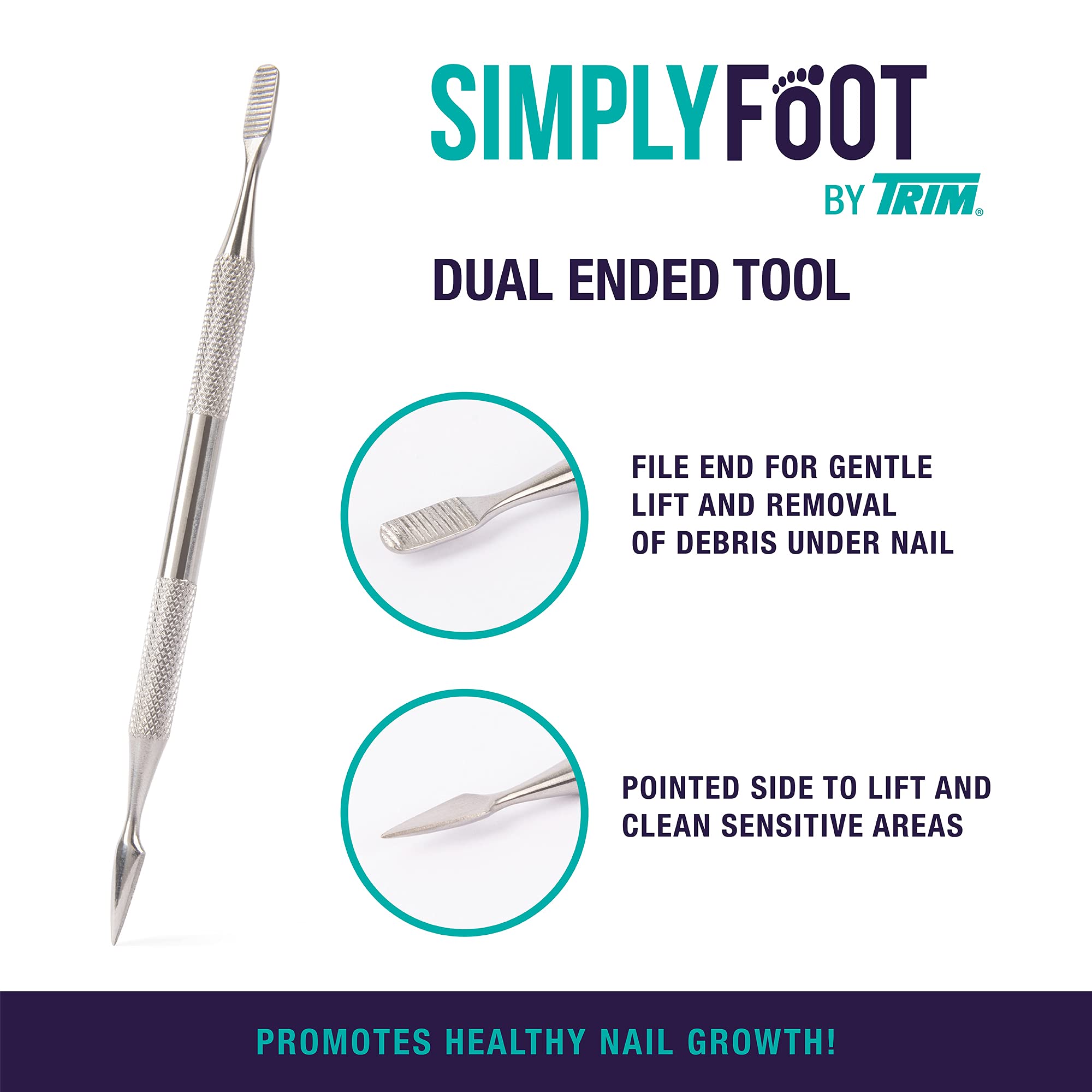 Simply Foot Ingrown Toenail Kit ââ‚¬â€œ Includes a Stainless Steel Toenail Nipper and a Stainless Steel Dual-Ended File ââ‚¬â€œ Easy to Use Foot Care Tools for DIY Pedicures ââ‚¬â€œ Ideal for Men