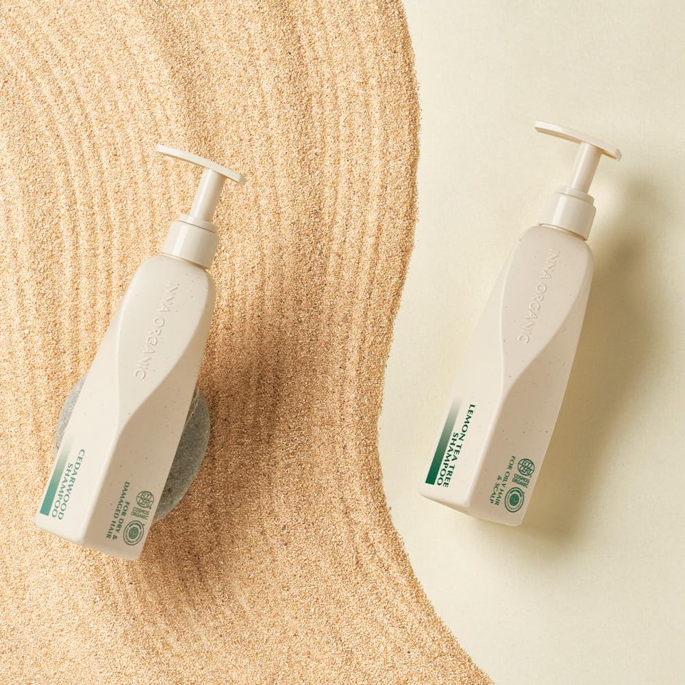 INNA ORGANIC LEMON TEA TREE SHAMPOO for Oily hair andScalp Organic Certified Clean Beauty, Vegan and Toxin-free, 8.3 fl.oz