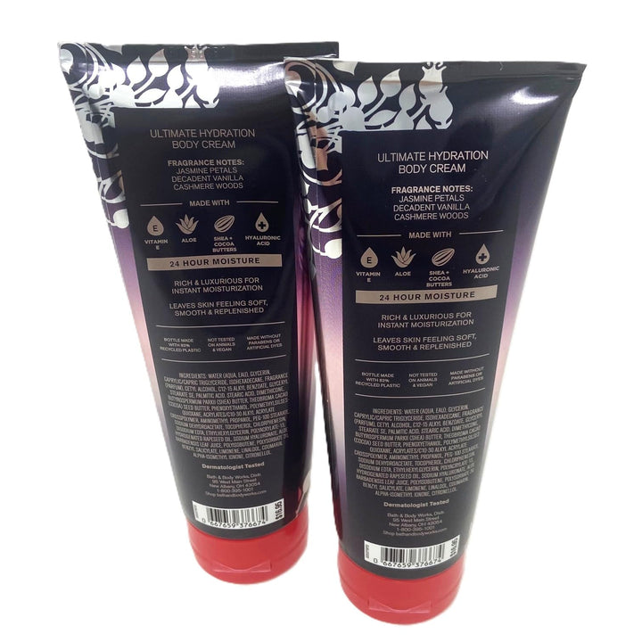 Bath & Body Works Forever Red Vanilla Rum Ultimate Hydration Body Cream 8 Ounces Pack of 2