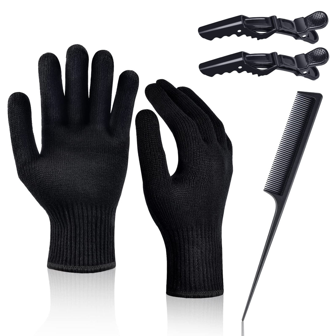 IKOCO Heat Proof Medium Glove Mitts for Hair Styling - 2Pcs for Flat Iron, Curling Wand, and Hot-Air Brushes