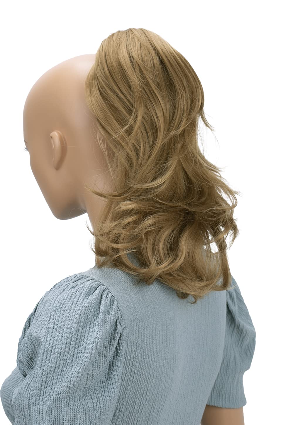 Dark blonde # 28 H105 : PRETTYSHOP 14 Hair Piece Ponytail Extension wavy Nature Looking Heat-Resisting Dark blonde # 28 H105