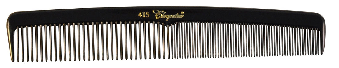 KREST COMBS Cleopatra Series 7 inch Round Back Finger Waver Comb Black (Pack of 12) (Model: 415)
