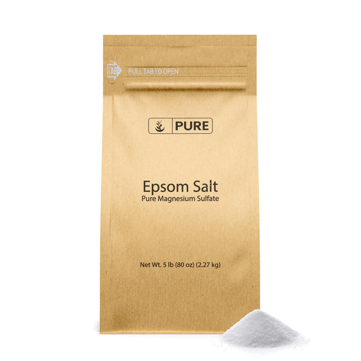 Pure Original Ingredients Epsom Salt (5 lb) Pure Magnesium Sulfate, Soaking Solution