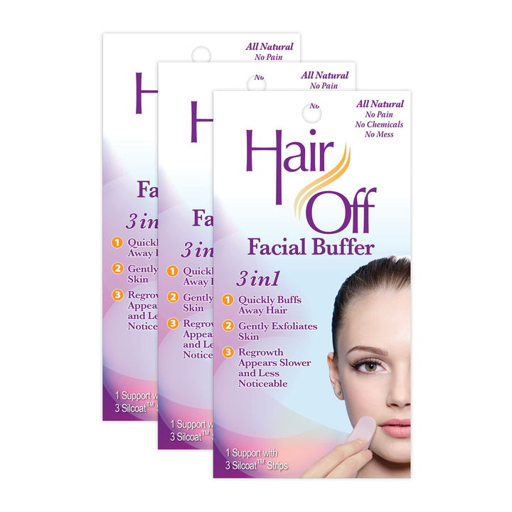 Hair Off Facial Buffer 3-in-1 (3 Pack)