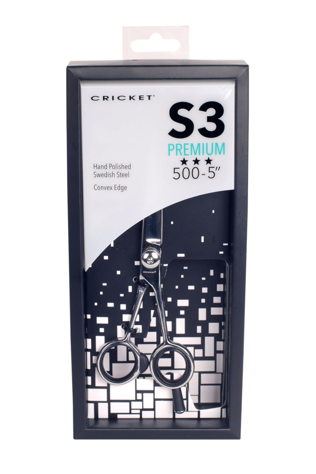 Cricket S-3 500 Carded Professional Hair Shear, 5 Inch, 2.88 Ounce