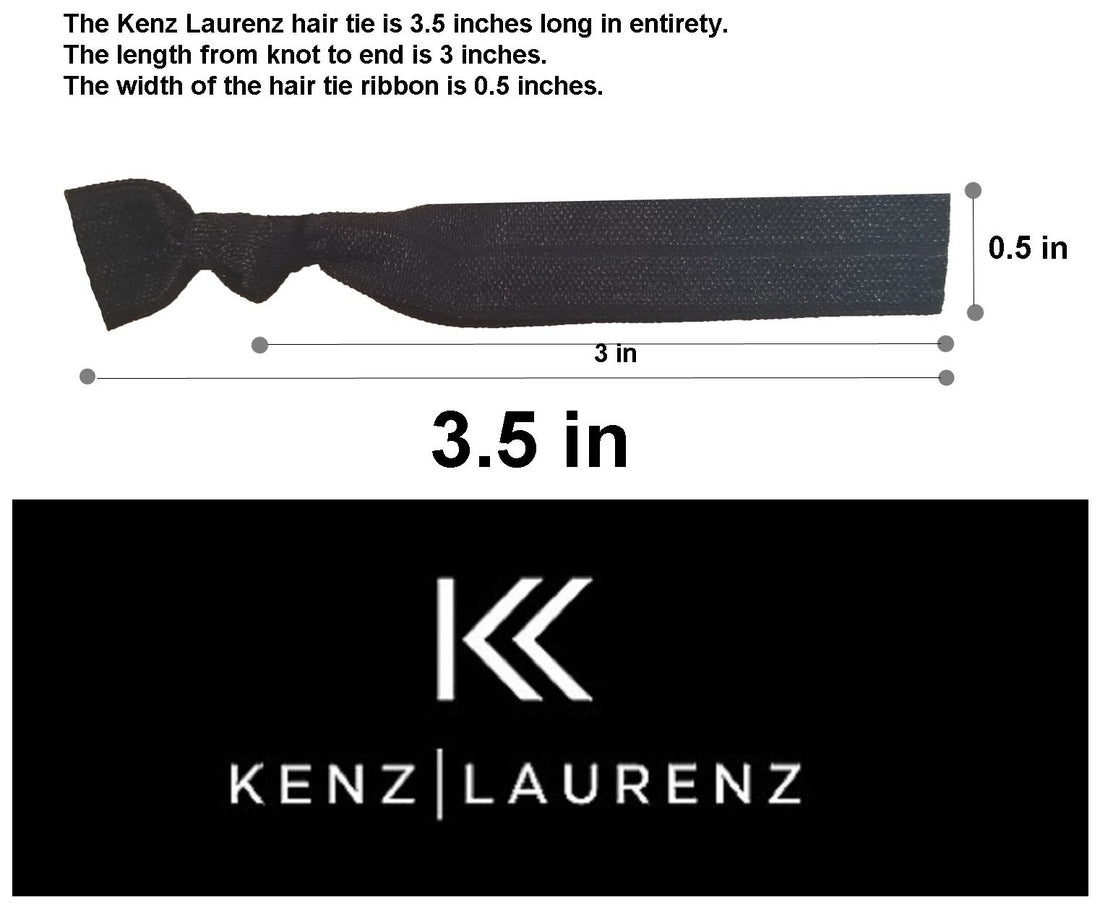Kenz Laurenz 100 Hair Ties Ponytail Holder, Neutral Tones