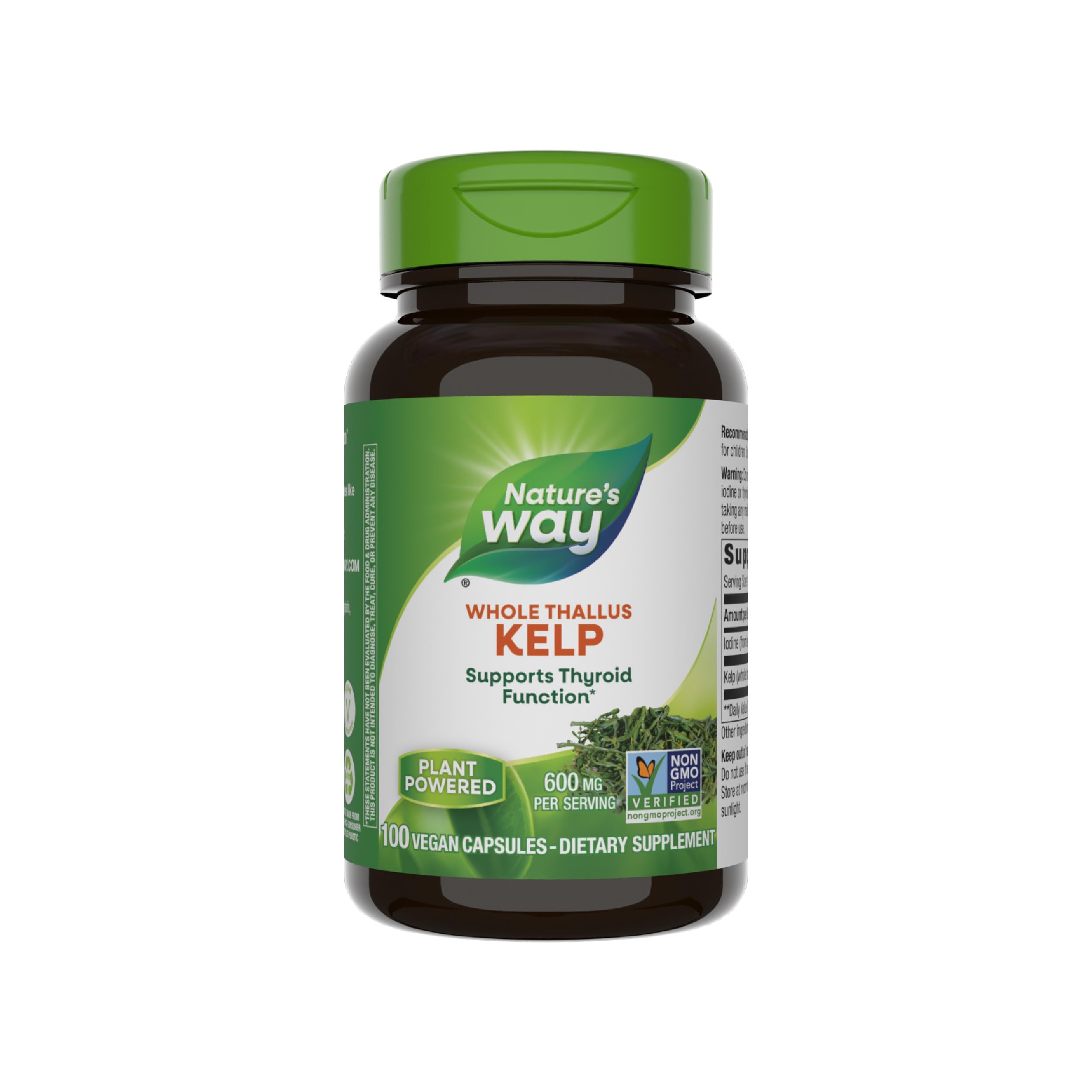 Nature's Way Kelp; 600 mg Non-GMO Project Verified Gluten Free Vegetarian; 100 Count