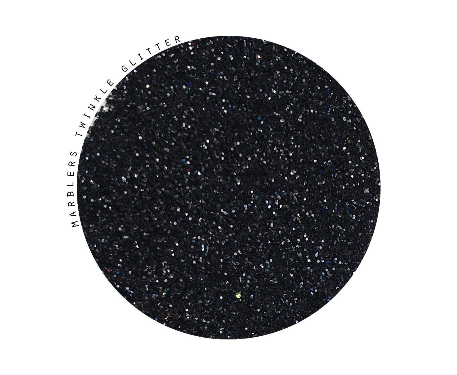 MARBLERS Twinkle Glitter [Black Knight] 3oz (85g) | Fine | Non-Toxic, Vegan, Cruelty-Free | Face, Body, Eyeshadow, Hair, Festival, Party Makeup | Nail Art, Polish | Resin, Tumbler, Slime, Craft