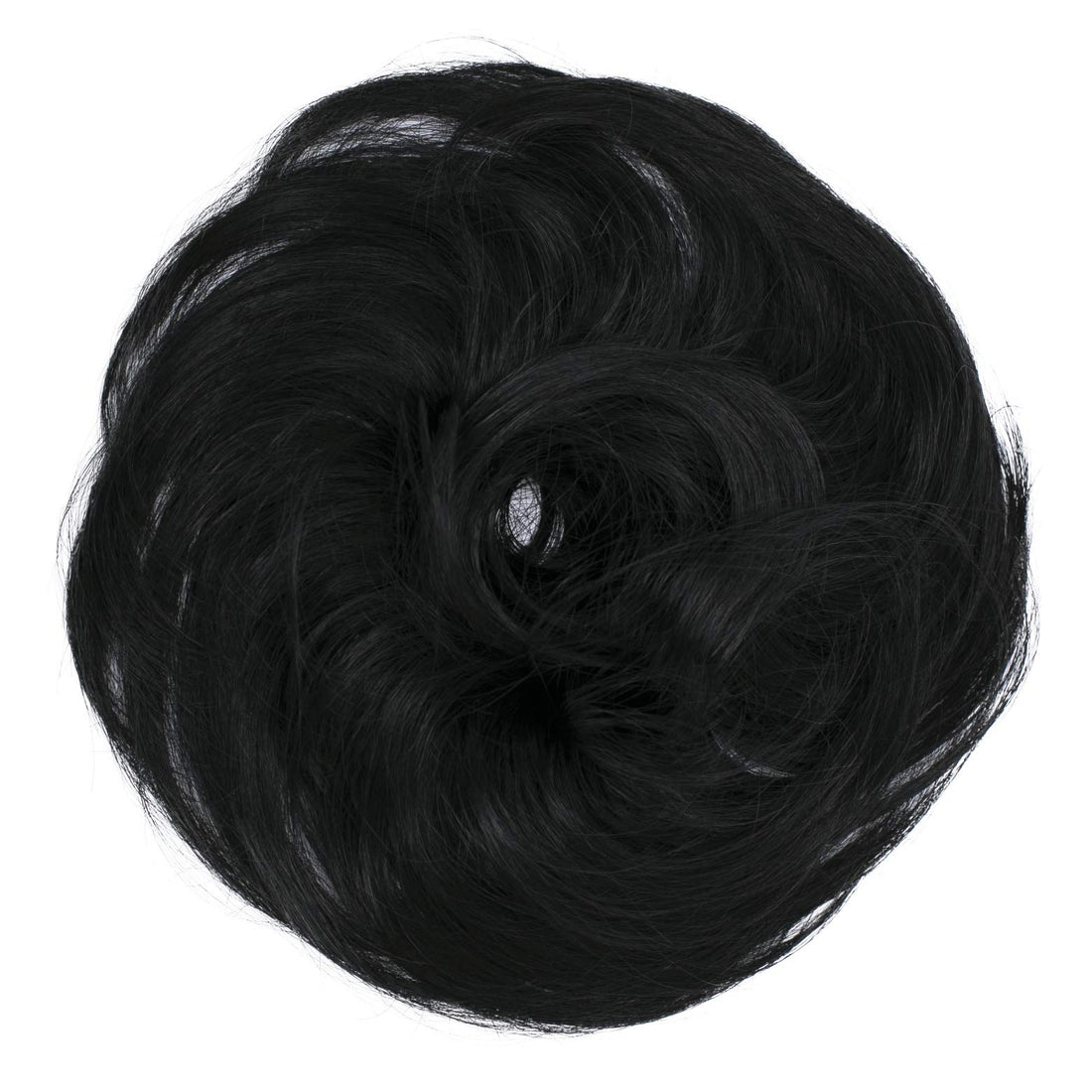jet black 1B : PRETTYSHOP Scrunchie Bun Up Do Hair piece Hair Ribbon Ponytail Extensions Wavy Curly or Messy Various Colors(jet black 1B)