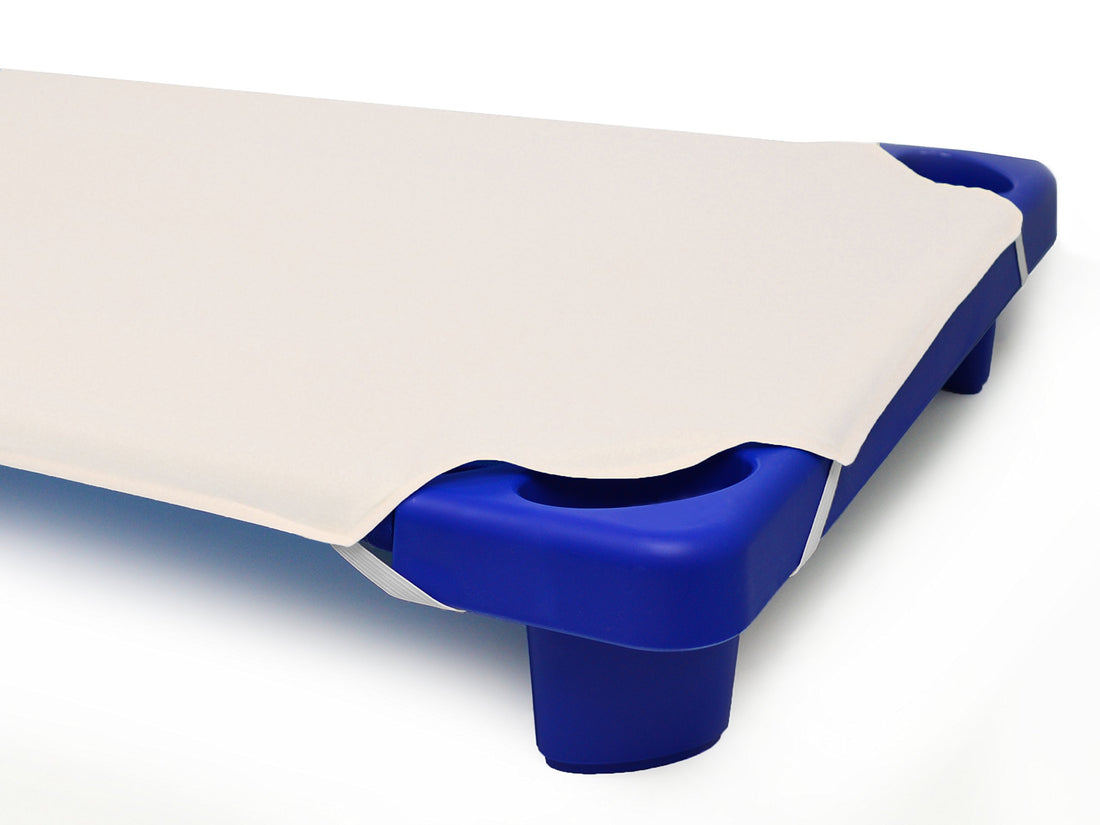 American Baby Company 10-Piece 100% Natural Cotton Percale Standard Daycare/Pre-School Cot Sheet, Cream, 23 x 51, Soft Breathable