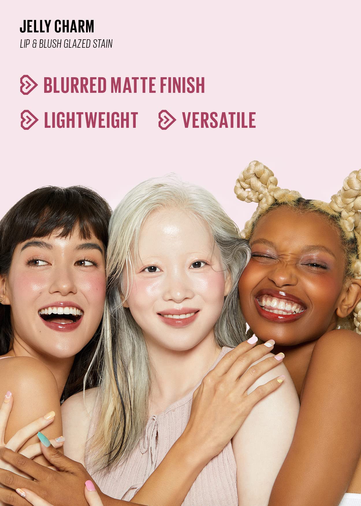 Kaja Lip & Blush Glazed Keychain Stain - Jelly Charm 02 Squeeze Guava | with Triple Berry Complex, Lemon Fruit Extrac & Olive Squalane, Hydrating, Long Lasting Lip Tint, Mother's Day