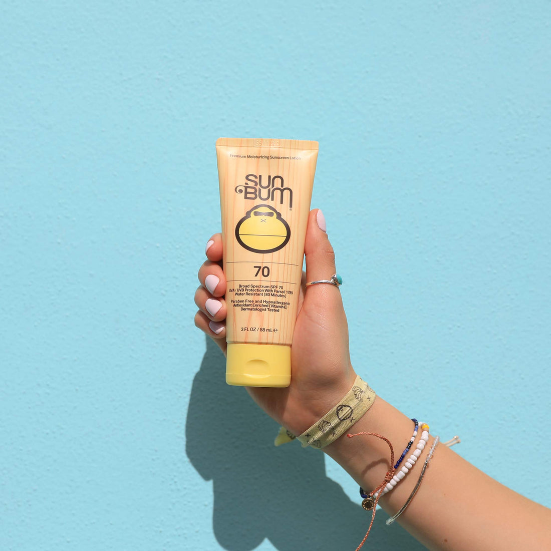 Sun Bum Original Moisturizing Sunscreen Lotion, SPF 70, 3 oz. Tube, 1 Count, Broad Spectrum UVA/UVB Protection, Hypoallergenic, Paraben Free, Gluten Free
