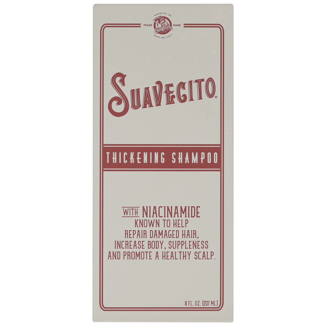 Suavecito Hair Thickening Shampoo With Niacinamide For Thinning Hair - Vitamin B3 Shampoo Repairs Damaged Hair, Improves Health And Fights Hair Loss