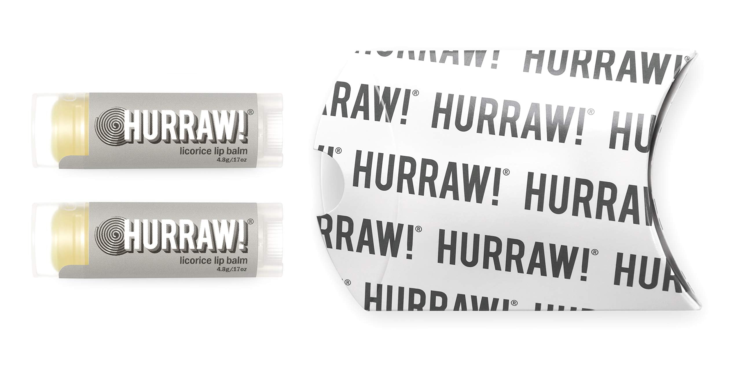 Hurraw! Licorice Lip Balm, 2 Pack: Organic, Certified Vegan, Cruelty and Gluten Free. Non-GMO, 100% Natural Ingredients. Bee, Shea, Soy and Palm Free. Made in USA