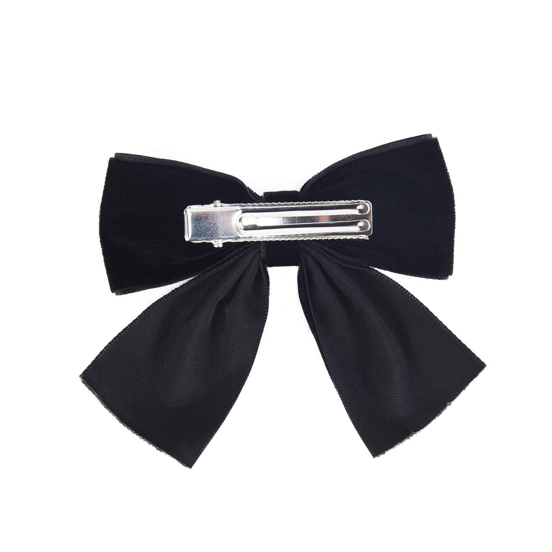 DEEKA 2 PCS 4 Hand-made Velvet Hair Bows Alligator Clips Hair Accessories for Little Teen Toddler Girls Kids Set of 2 -Black
