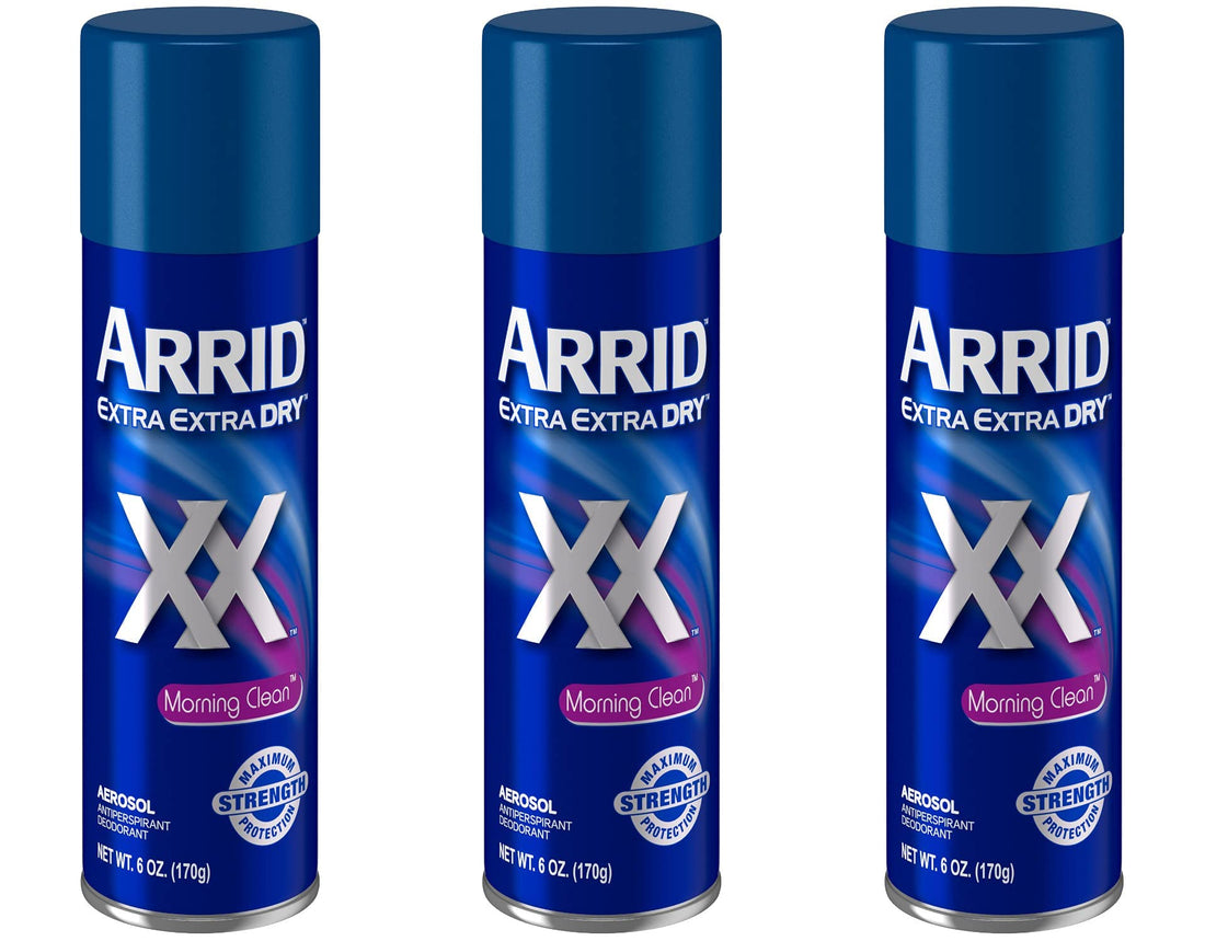 ARRID XX Anti-Perspirant Deodorant Spray, Morning Clean 6 oz (Pack of 3)