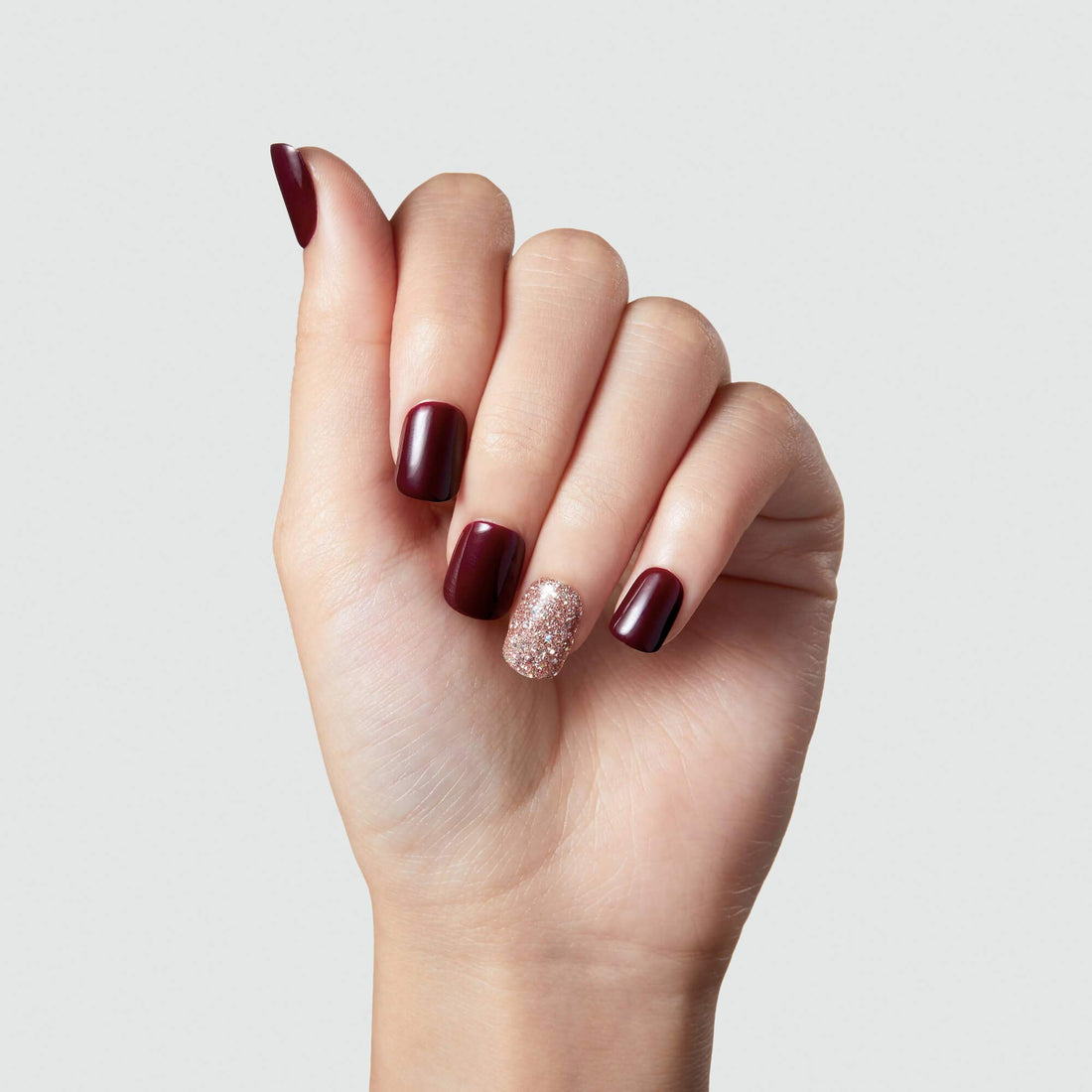 KISS imPRESS Press-On Manicure, Nail Kit, PureFit Technology, Short Press-On Nails, No Other, Includes Prep Pad, Mini File, Cuticle Stick, and 30 Fake Nails