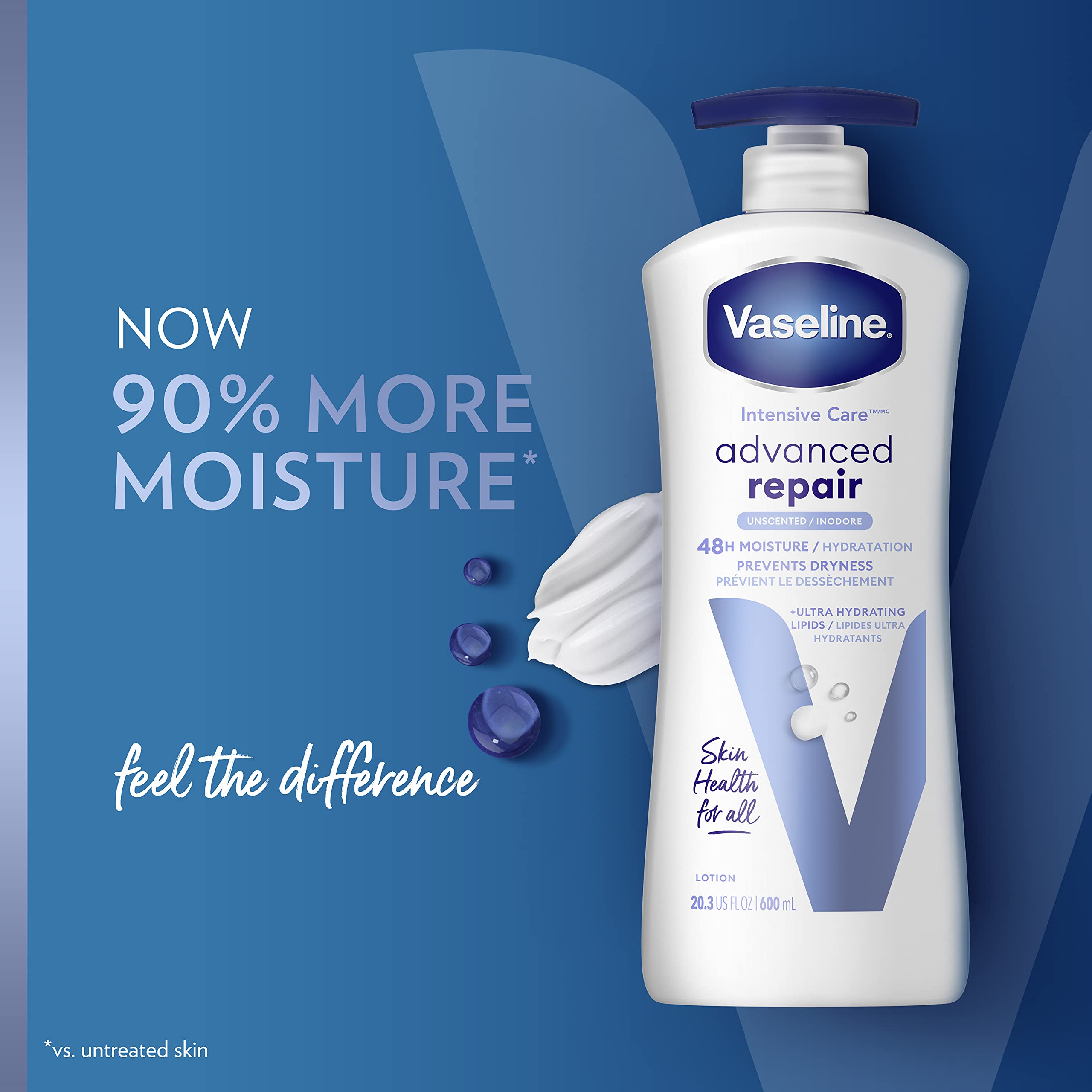 Vaseline 20.3 oz, 3 Count , Advanced Repair Unscented : Intensive Care Lotion, Advanced Repair Unscented 20.3 oz, 3 Count.