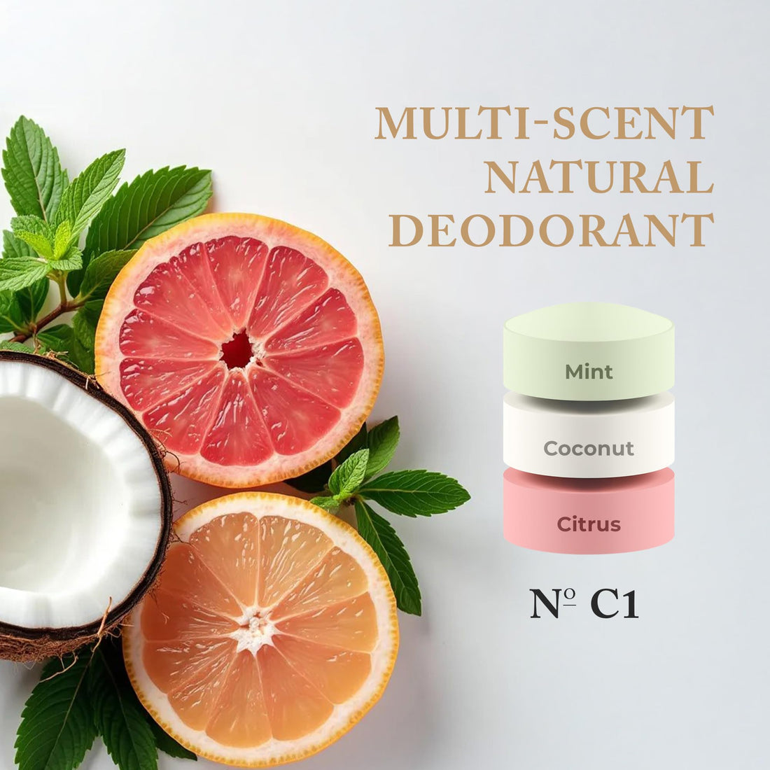 Nevo Multi Scent Deodorant Stick With Layers | Aluminum Free Deodorant for Women & Men | All Natural, Organic, Vegan, Non Toxic | Coconut Oil & Shea Butter | Nº C2 Lavender - Vanilla - Lemon 2.65 oz