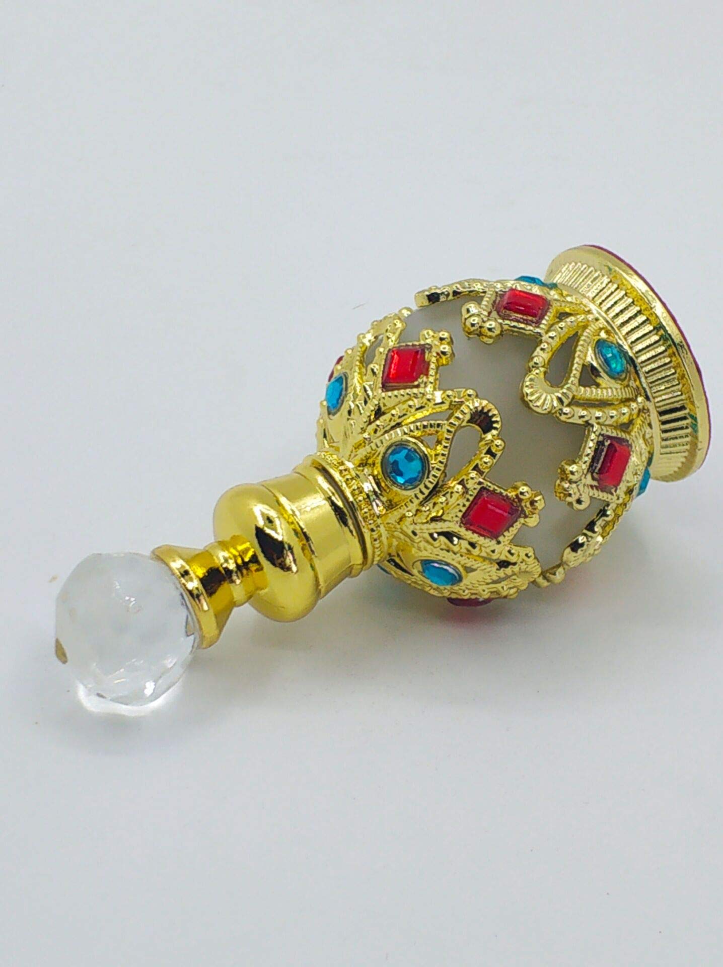 Gold: Shenzhao Round Diamond 15Ml Refillable Empty Perfume Bottle For Perfume/Essential Oil (Gold)