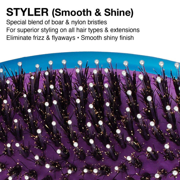 Olivia Garden Brush Styler Smooth & Shine, Blue
