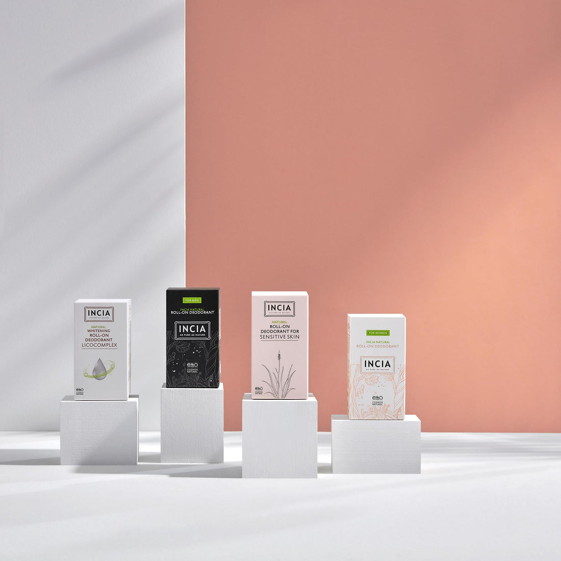 Incia, Natural Deodorant | Vegan | Aluminum Free Deodorant for Men and Women | Fresh |Cruelty Free, Paraben Free, Natural Fragrance (Women, Pack of 3)