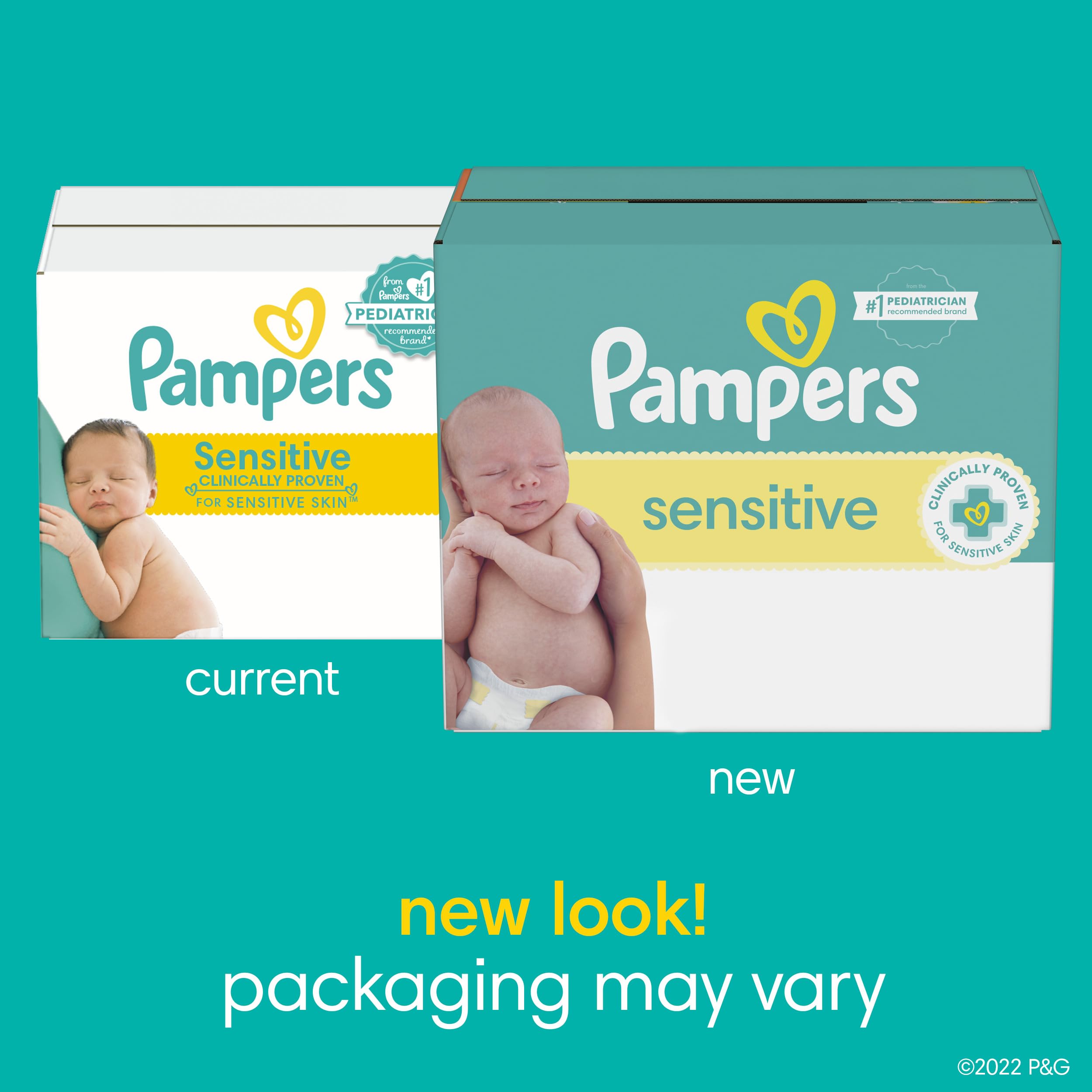 Pampers Baby Wipes Sensitive 6X Pop-Top Packs, 336 Count: 6 Refills, 336 Count