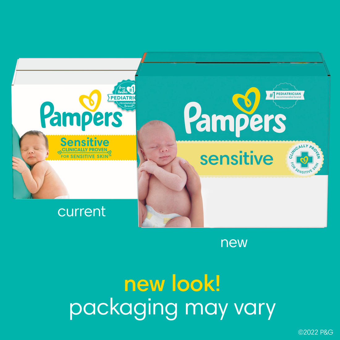 Pampers Baby Wipes Sensitive 6X Pop-Top Packs, 336 Count: 6 Refills, 336 Count