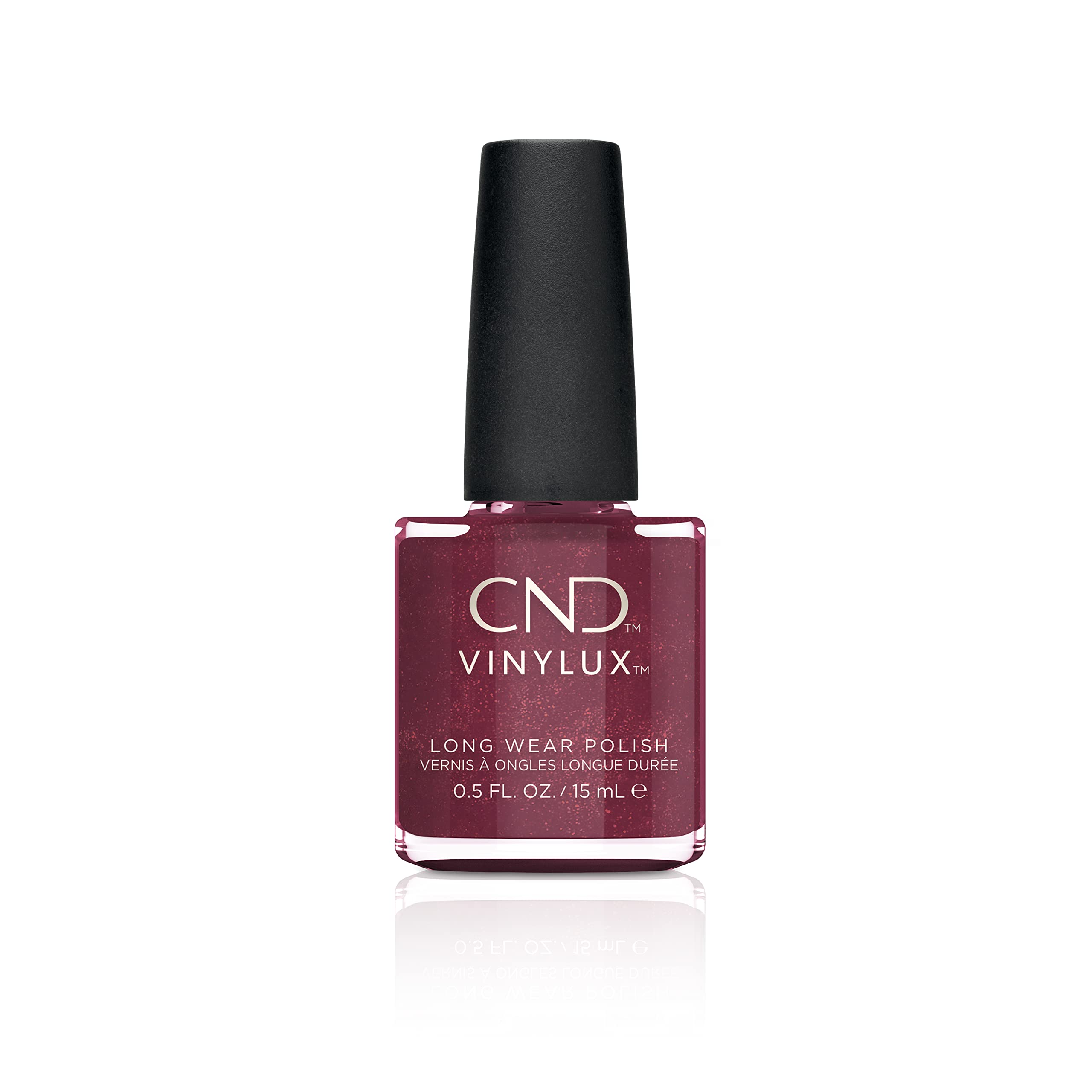 130 CND - VINYLUX MASQUERADE Weekly Polish Manicure Nail Red Shimmer Color 0.5oz