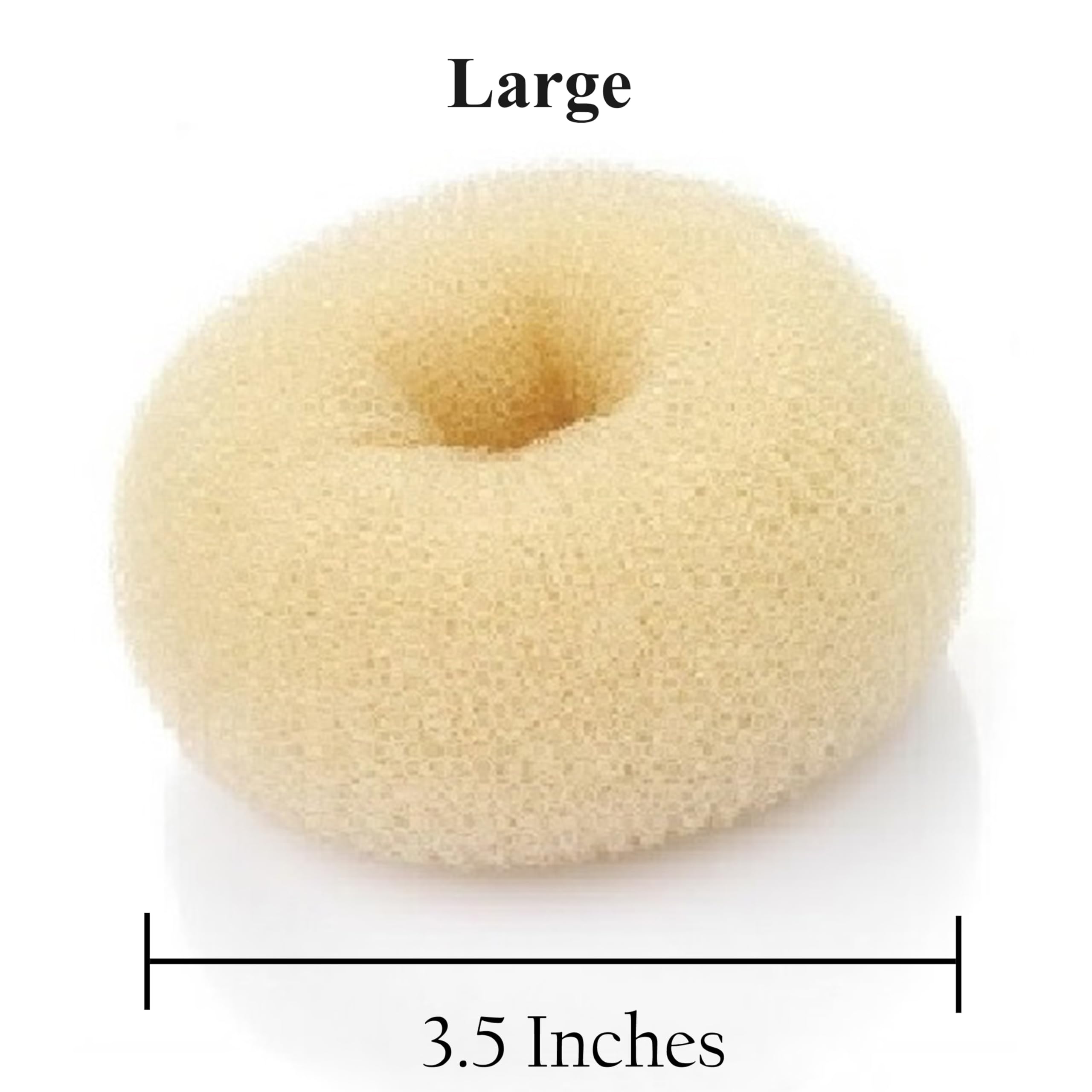 Beaute Galleria - Chignon Hair Donuts Ring Style Bun Maker (Large, Beige)