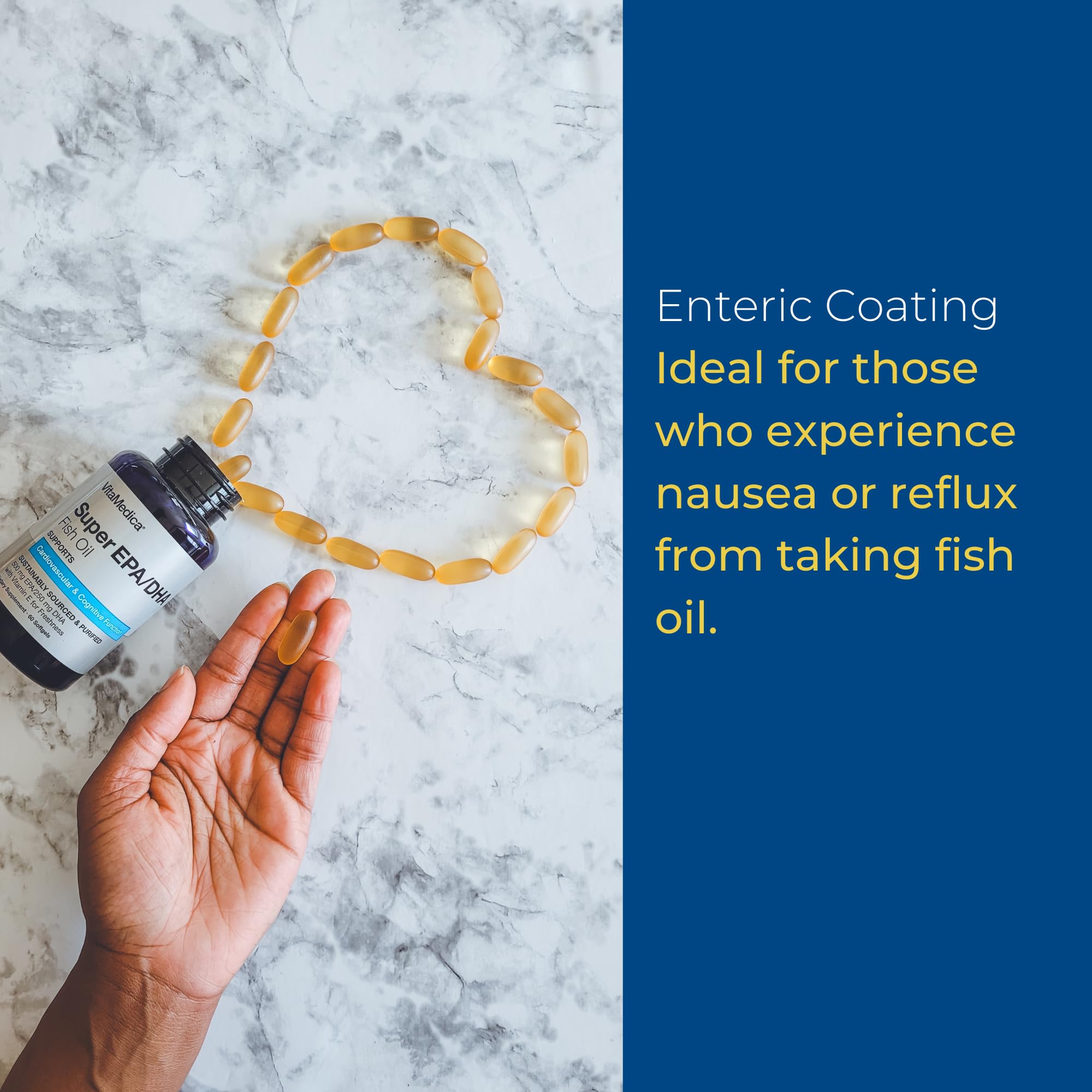 High-Potency, Super EPA/DHA Fish Oil 750mg of Essential Omega-3 Fatty Acids | EPA & DHA | Heart Health, Brain Health, Immune System Health