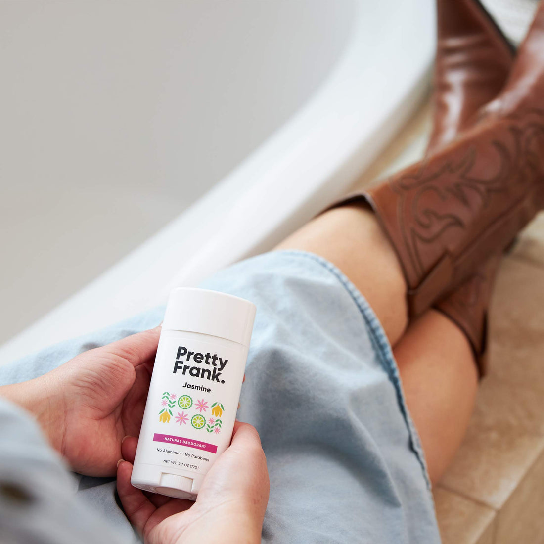 Pretty Frank Natural Deodorant Stick - No Aluminum Deodorant for Women and Men ââ‚¬â€œ Paraben Sulfate Free Solid Deodorant Featuring Shea Butter, Coconut Oil, Vitamin E & Baking Soda - Jasmine