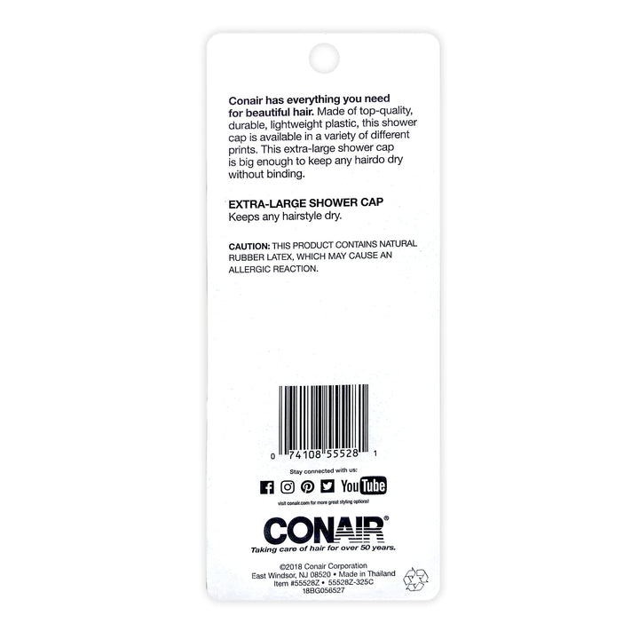 Conair Styling Essentials Shower Cap, Bouffant, Extra-Large