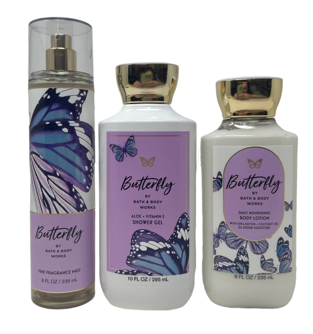 Bath & Body Works Butterfly - Trio - Shower Gel, Fine Fragrance Mist and Body Lotion
