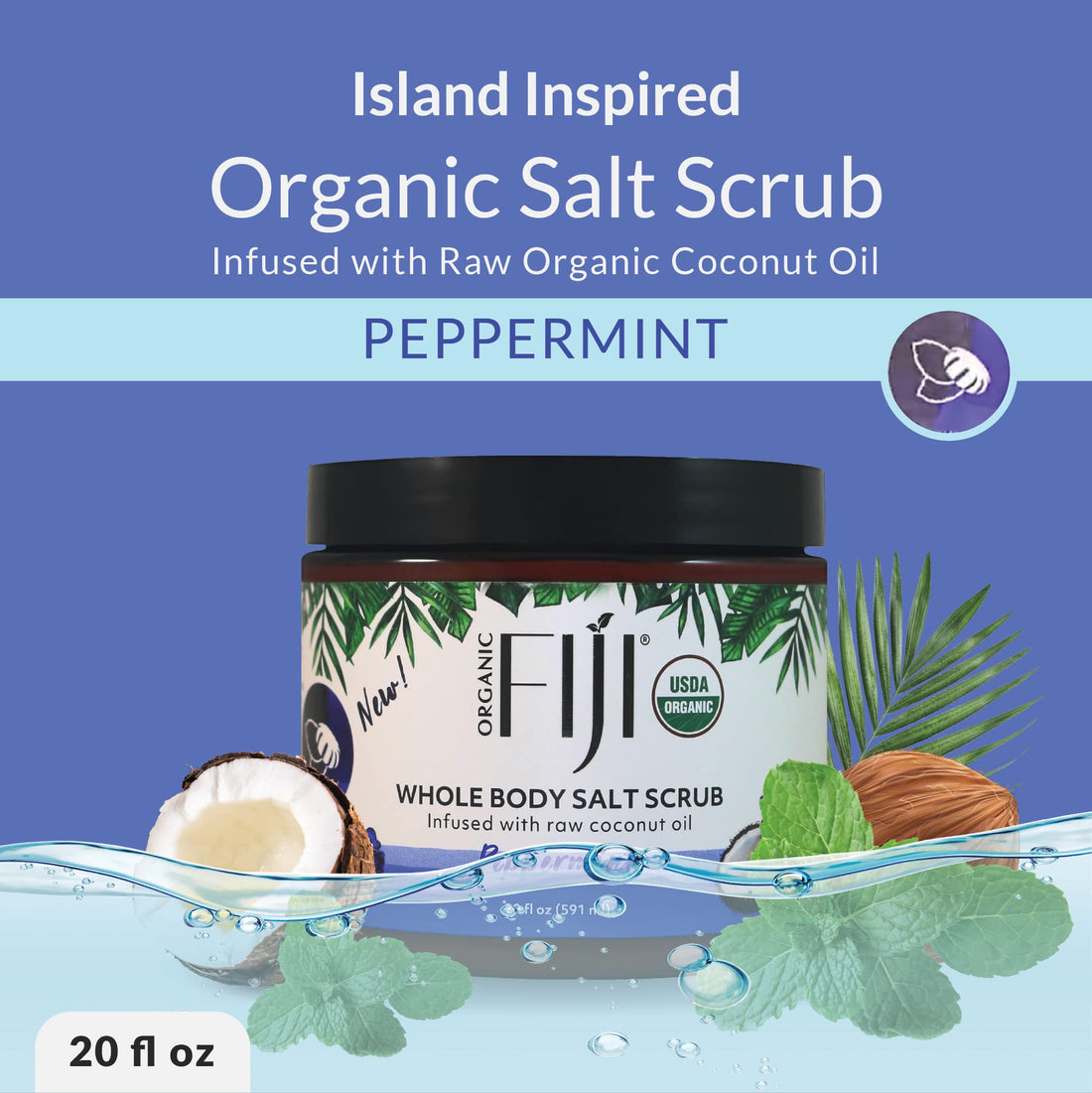 Organic Fiji Body Polish Coral Sea Salt 20-Ounces