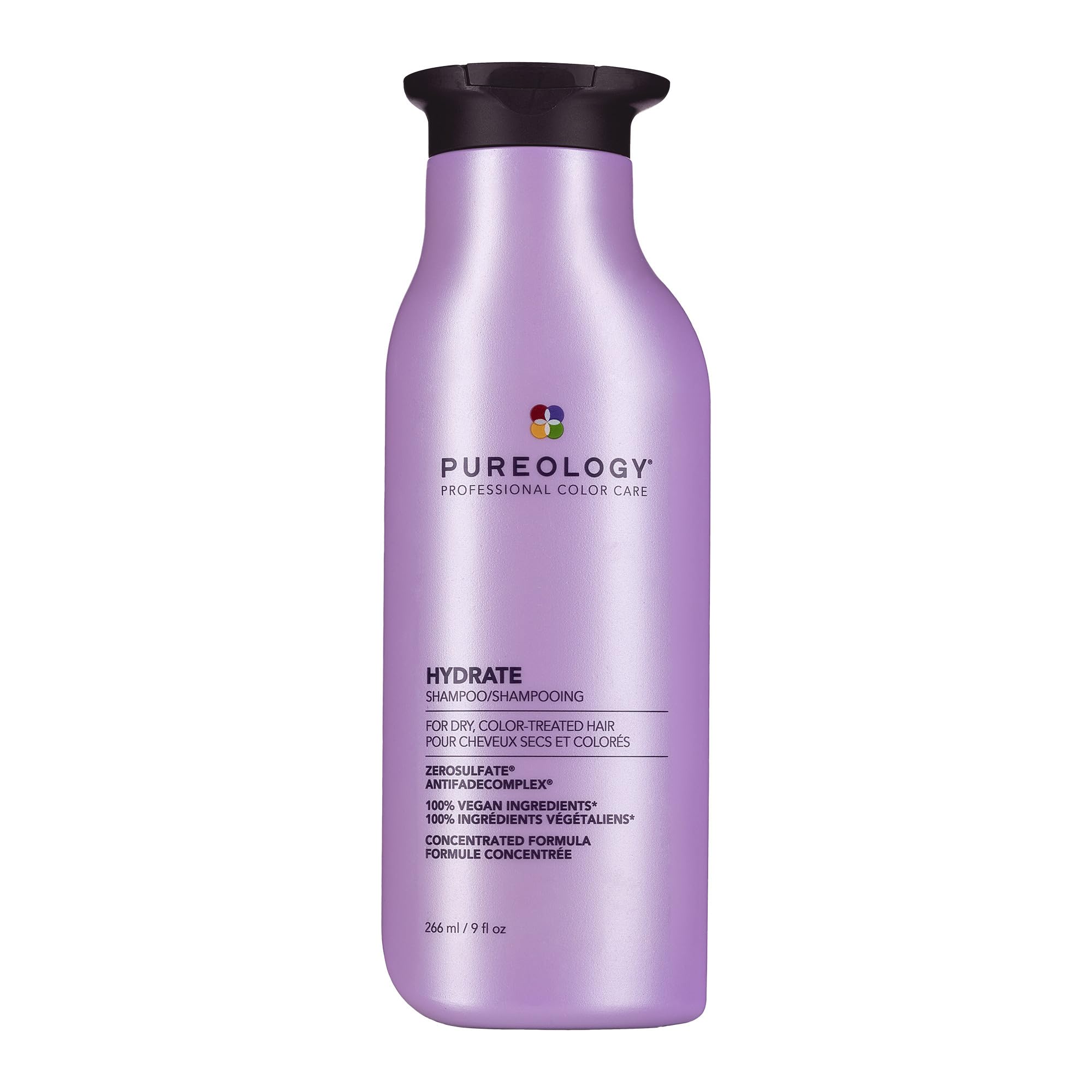 Pureology Hydrate Moisturizing Shampoo | Softens and Deeply Hydrates Dry Hair | For Medium to Thick Color Treated or Natural Hair | Sulfate Free Shampoo | Vegan