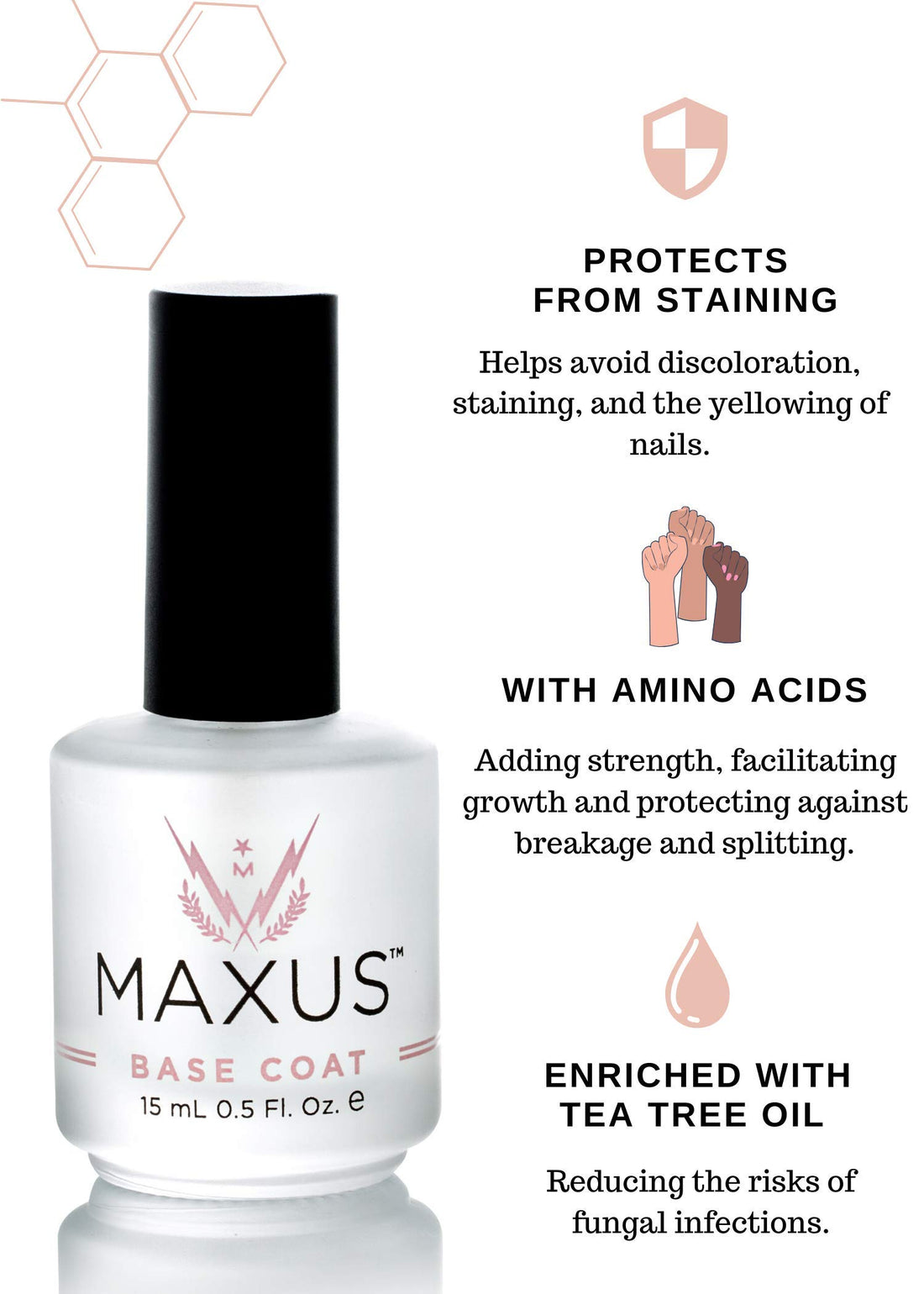Maxus Nails Strengthening Base Coat, 0.5 Oz