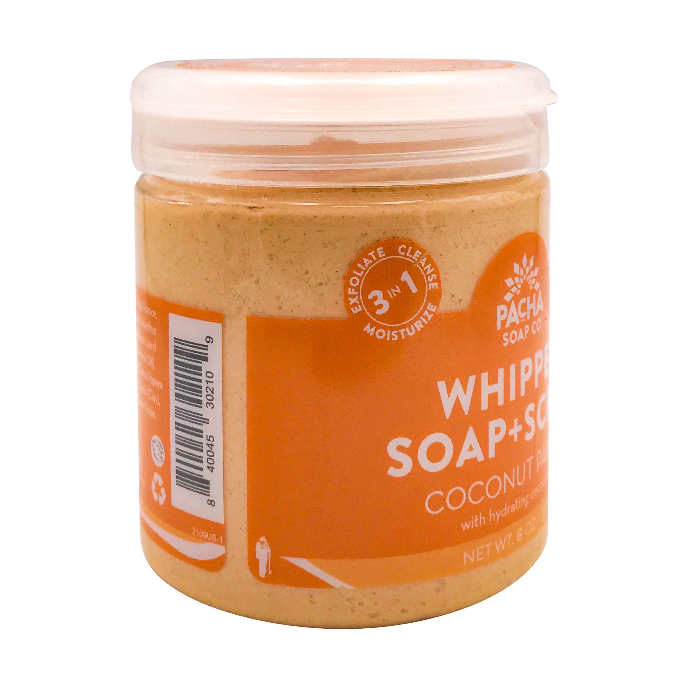 Pacha Soap, Soap Scrub Whipped Coconut Papaya, 8 Ounce