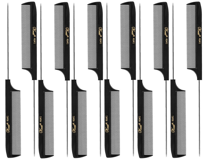 Krest 8 1/2 Weaving Foiling Fine Rattail Comb (12 Pack) 12 x SB-K4641-BLK
