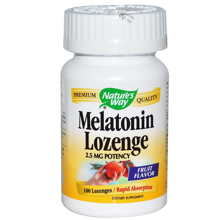 Natures Way Melatonin Lozenge Fruit, 100 Count, Pack of 2