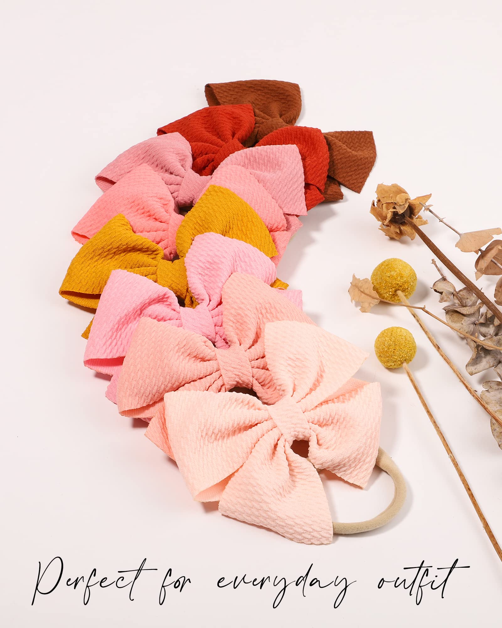 40pcs Baby Girls Hair Bows Headband Nylon Hair Band Elastic Hair Accessories for Kids Infants Toddlers