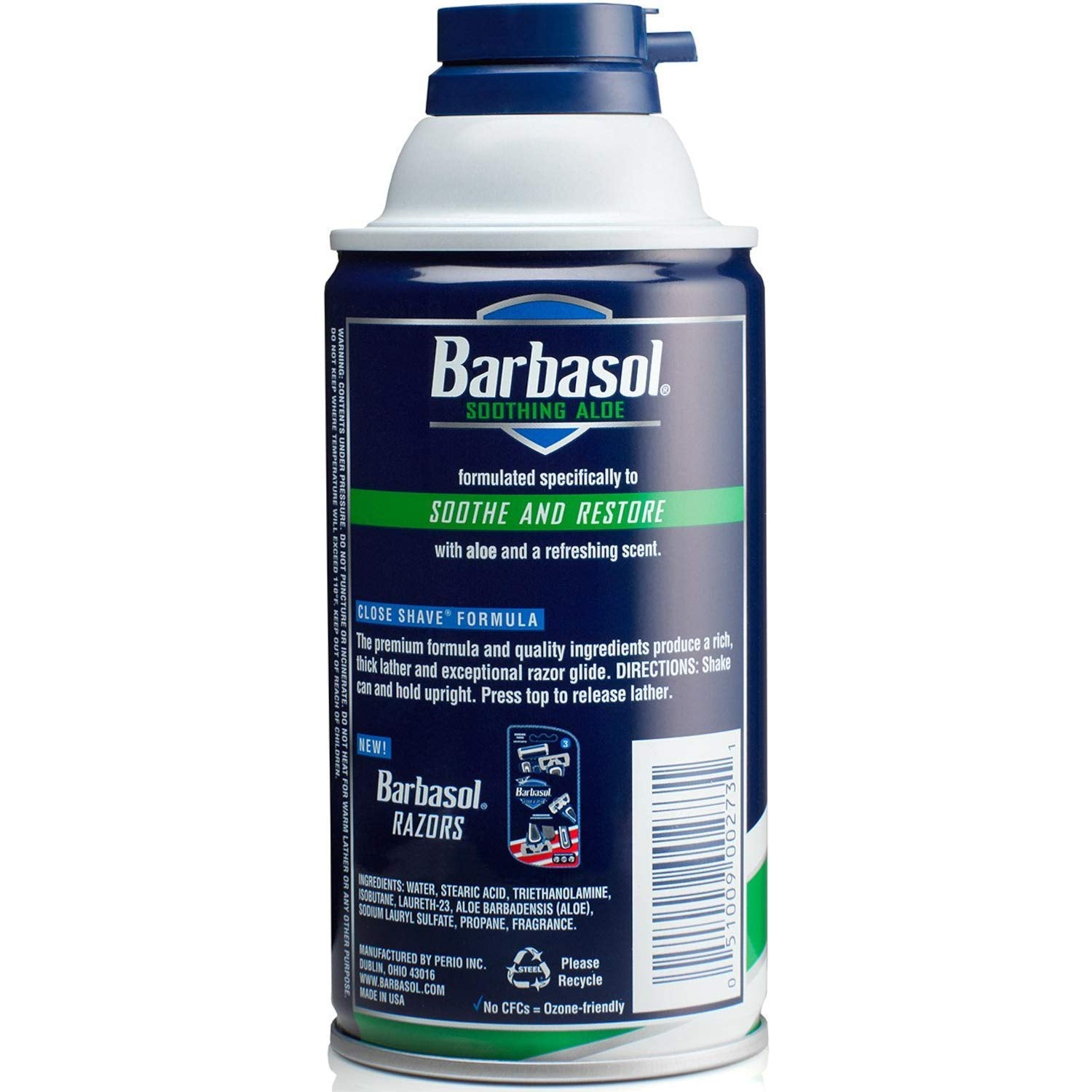 Barbasol Soothing Aloe Thick & Rich Shaving Cream 10 Oz (2 Pack)