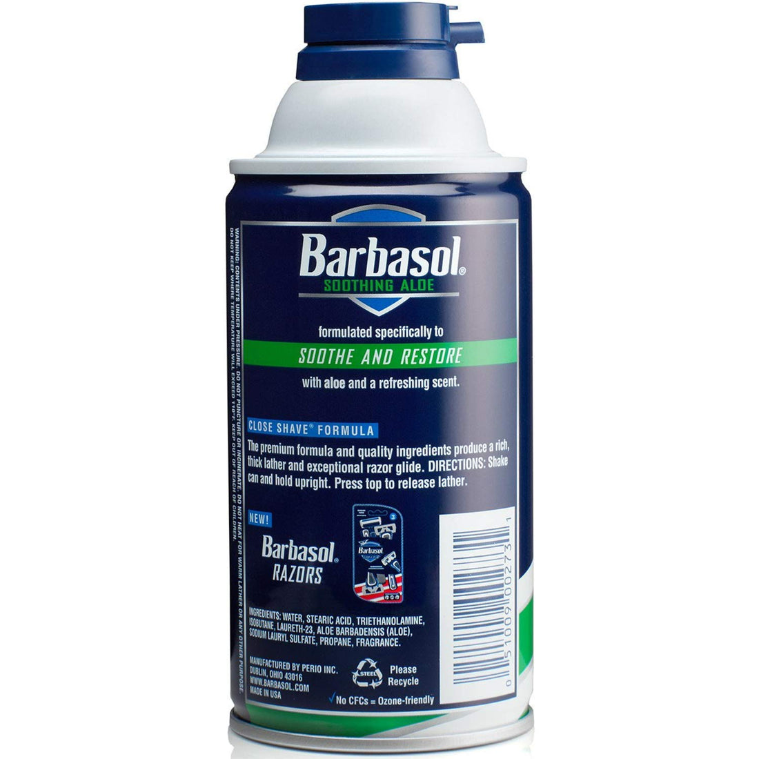 Barbasol Soothing Aloe Thick & Rich Shaving Cream 10 Oz (2 Pack)