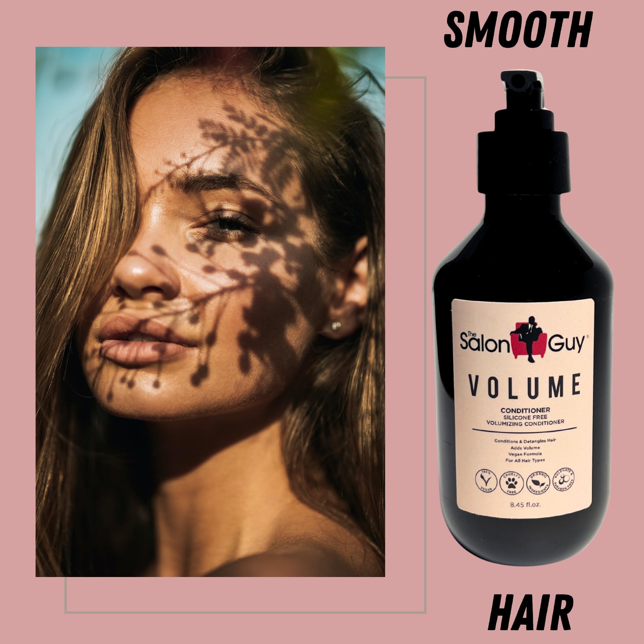 THESALONGUY VOLUME Conditioner for Fine Hair, Lightweight, Creates Volume, Help Repairs Damaged Hair, Detangles, Instant Results, Gluten and Sulfate Free, 8.45 FL OZ