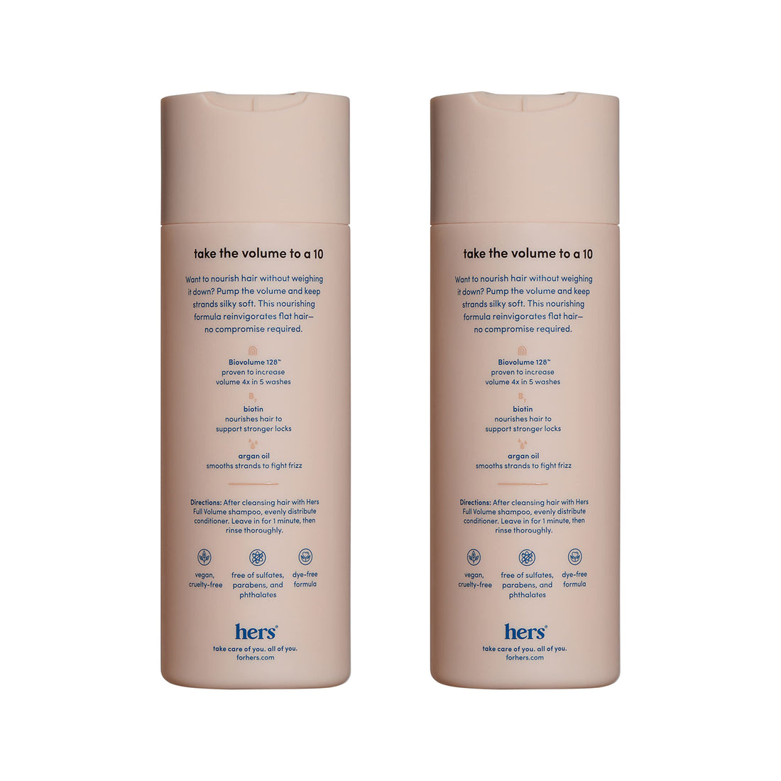 Hers Full Volume Conditioner 2 Pack - Volumizing Conditioner for Women - Citrus Spice - Women's Natural Conditioner - Moisturizes, Adds Shine & Bounce - 2 x 6.4 fl oz Bottles