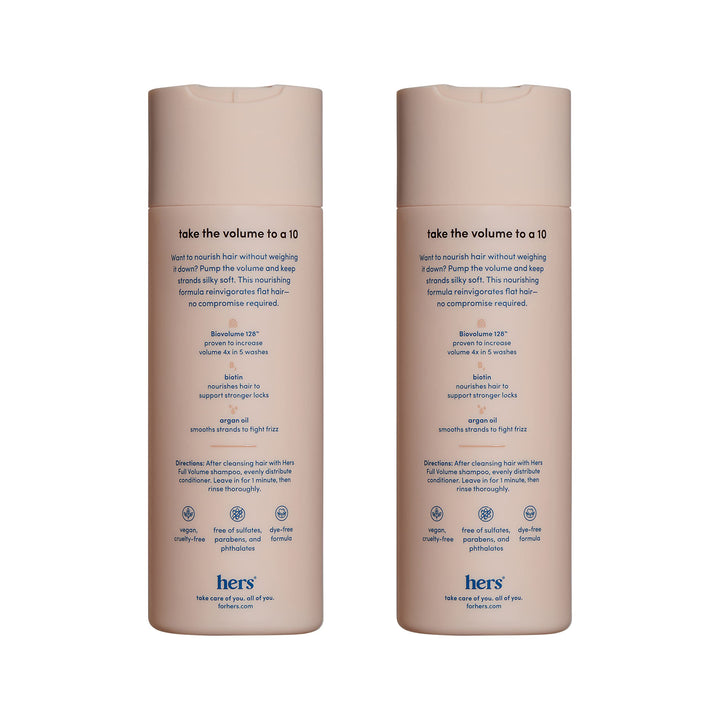 Hers Full Volume Conditioner 2 Pack - Volumizing Conditioner for Women - Citrus Spice - Women's Natural Conditioner - Moisturizes, Adds Shine & Bounce - 2 x 6.4 fl oz Bottles