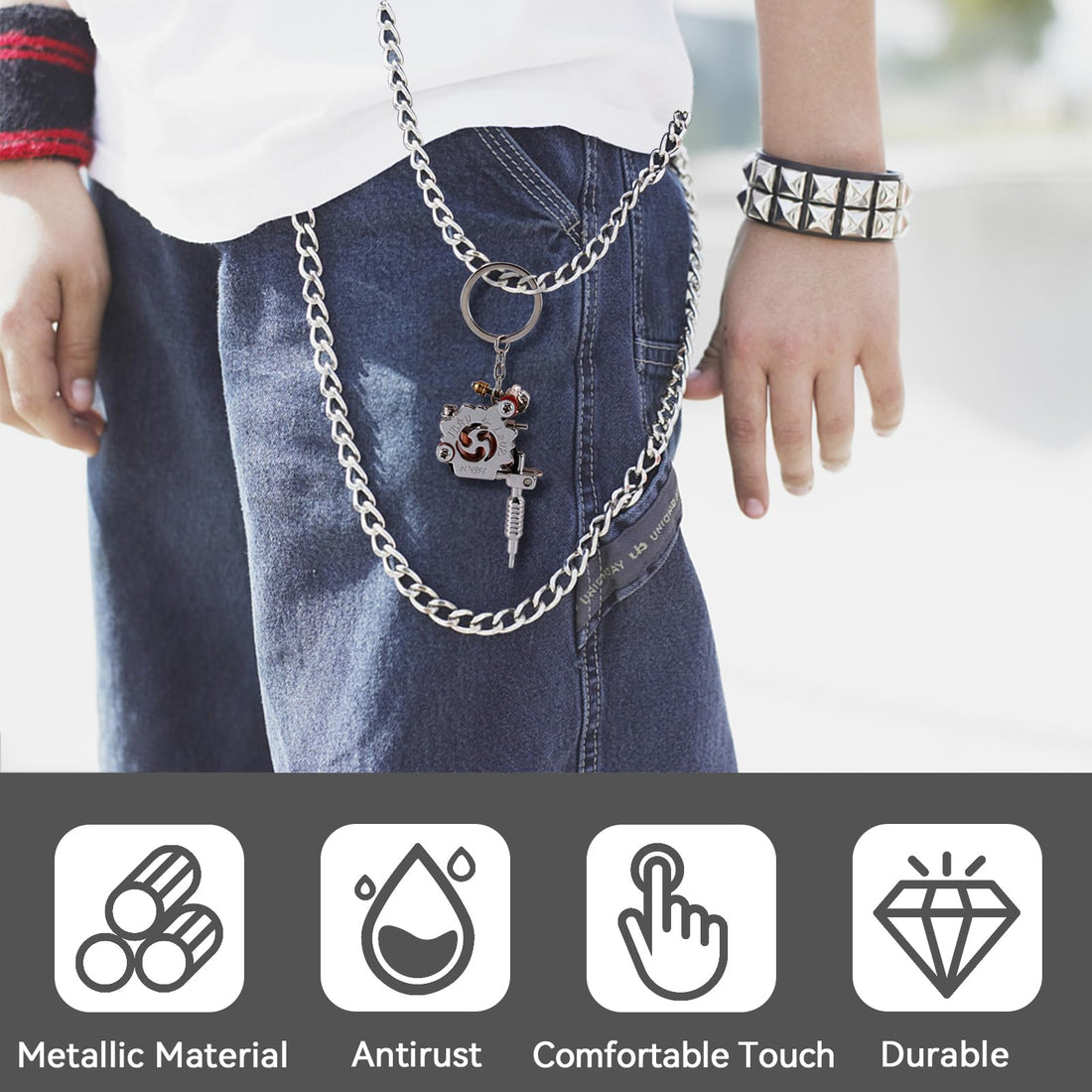 Mini Key-chain,Tattoo Machine Portable Charm Decorative Gun-shaped Keychain for Tattoo Artists.