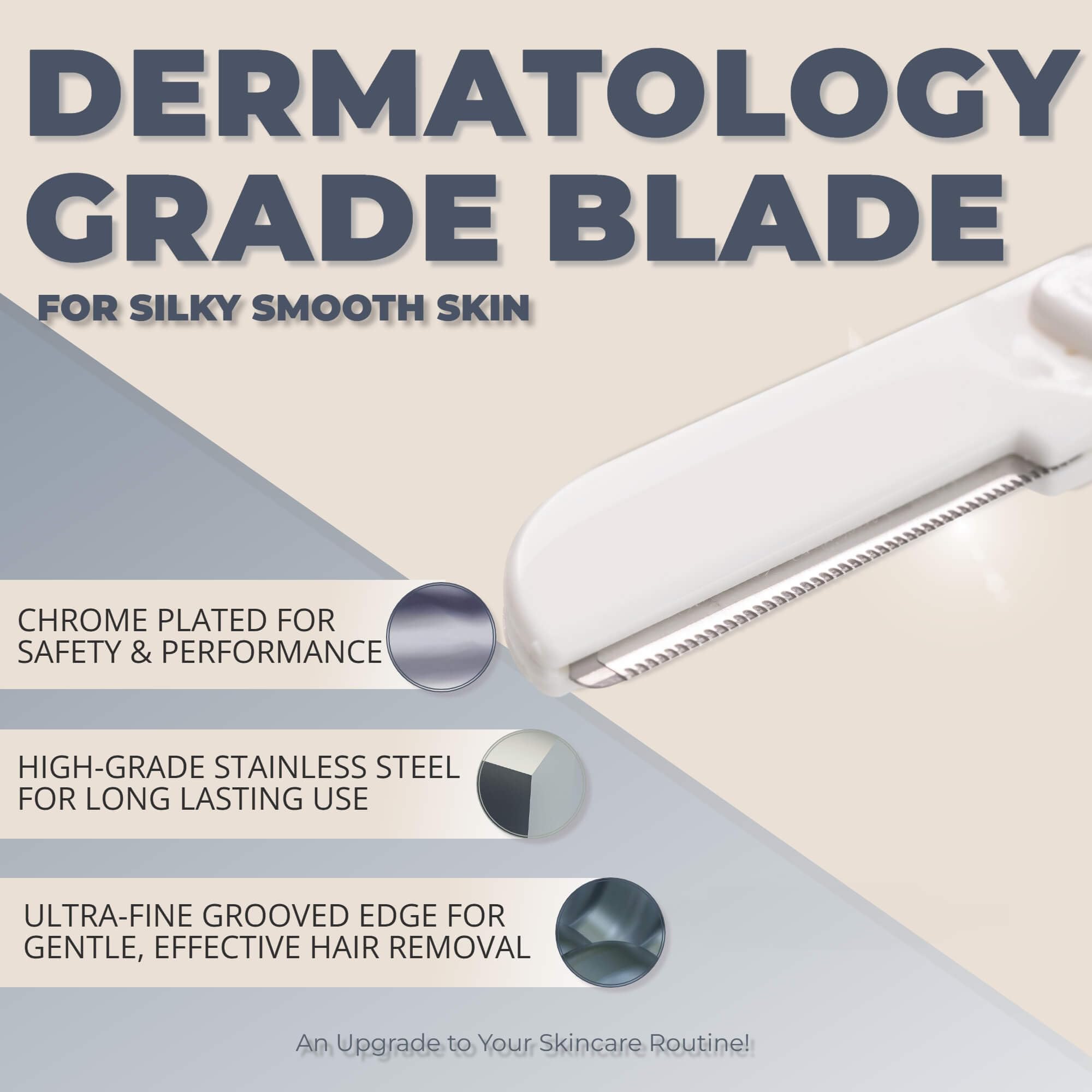 Dermaplaning Tool (9 Count) – Easy to Use Dermaplane Razor for Face – Precision Facial Razor for Eyebrows & Peach Fuzz - Gentle Exfoliating Shaver for Smooth, Radiant Skin